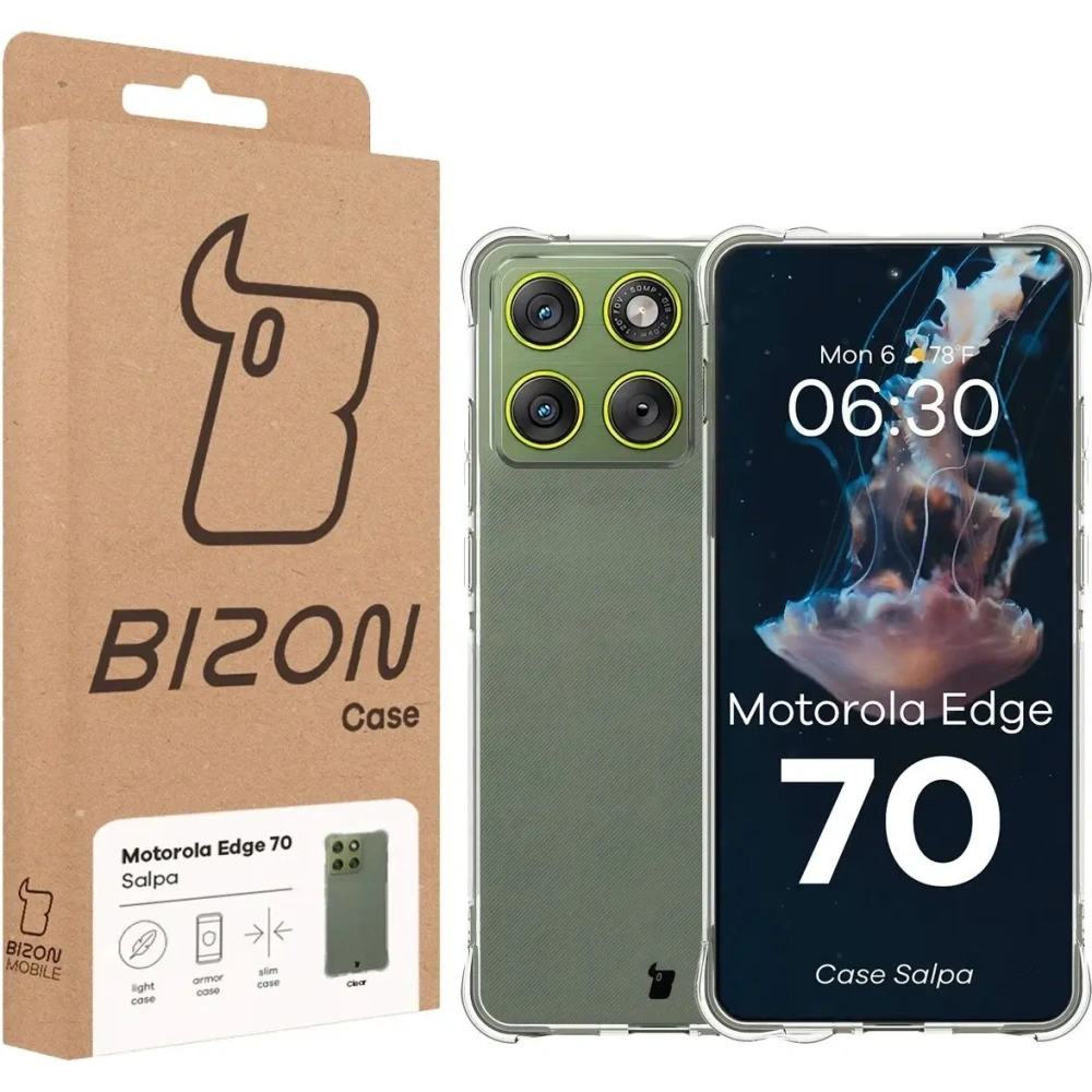 Elastyczne etui Bizon Case Salpa do Motorola Edge 70 przezroczyste