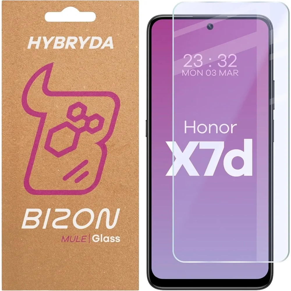 Elastyczne szkło hybrydowe Bizon Glass Mule do Honor X7d