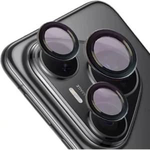 Szkło na aparat z aplikatorem Bizon Glass Snap Lens do Huawei Pura 80 Pro / Pro Plus czarna ramka