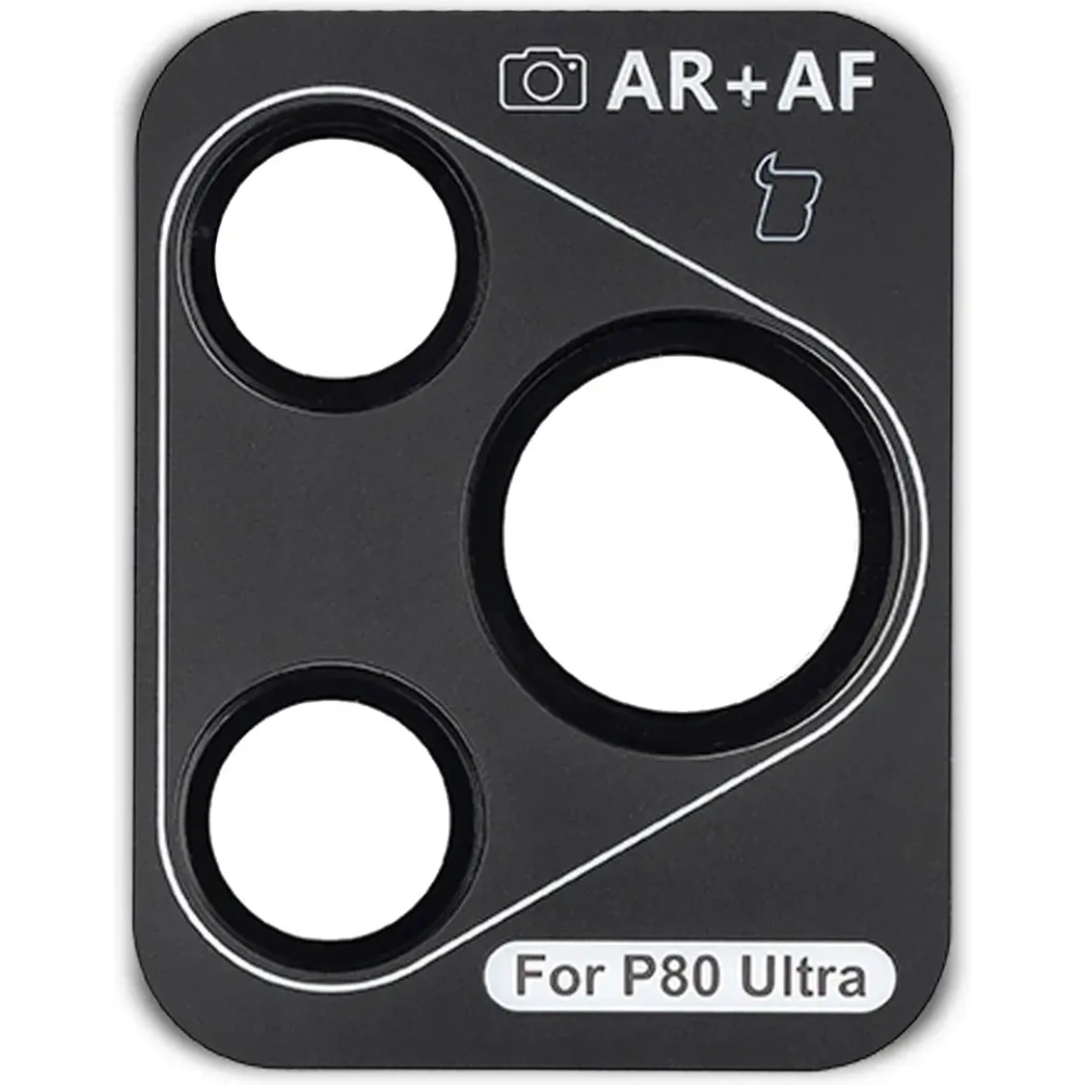 Szkło na aparat z aplikatorem Bizon Glass Snap Lens do Huawei Pura 80 Ultra czarna ramka