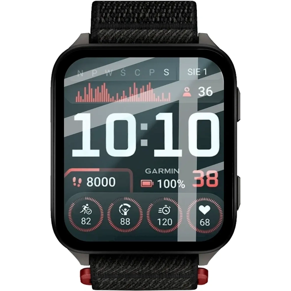 Szkło hybrydowe Bizon Glass Watch Edge Hybrid do Garmin Venu X1 czarne