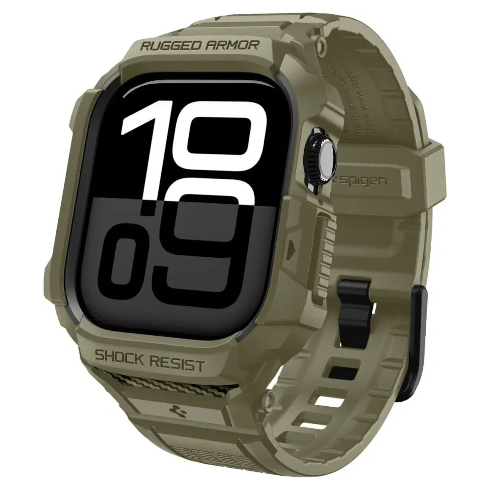 Etui Spigen Rugged Armor Pro V2 do Apple Watch 10 / 11 46mm Vintage Khaki