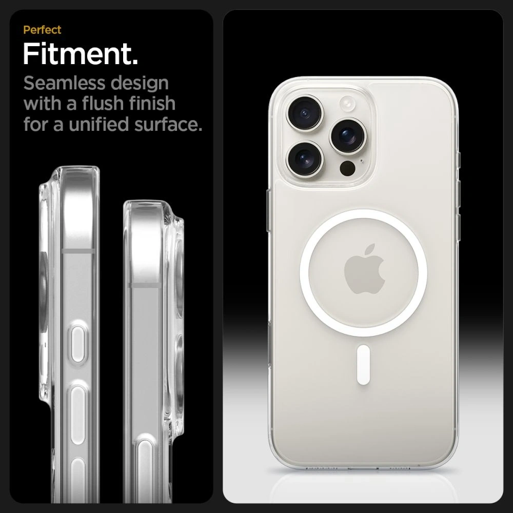 Etui Spigen Thin Fit Mag MagSafe do Apple iPhone 16 Pro Clear/white