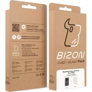 Elastyczne etui + 2x folia na ekran Bizon Case Clear Pack do Huawei Pura 80 Pro / Pro+ Plus
