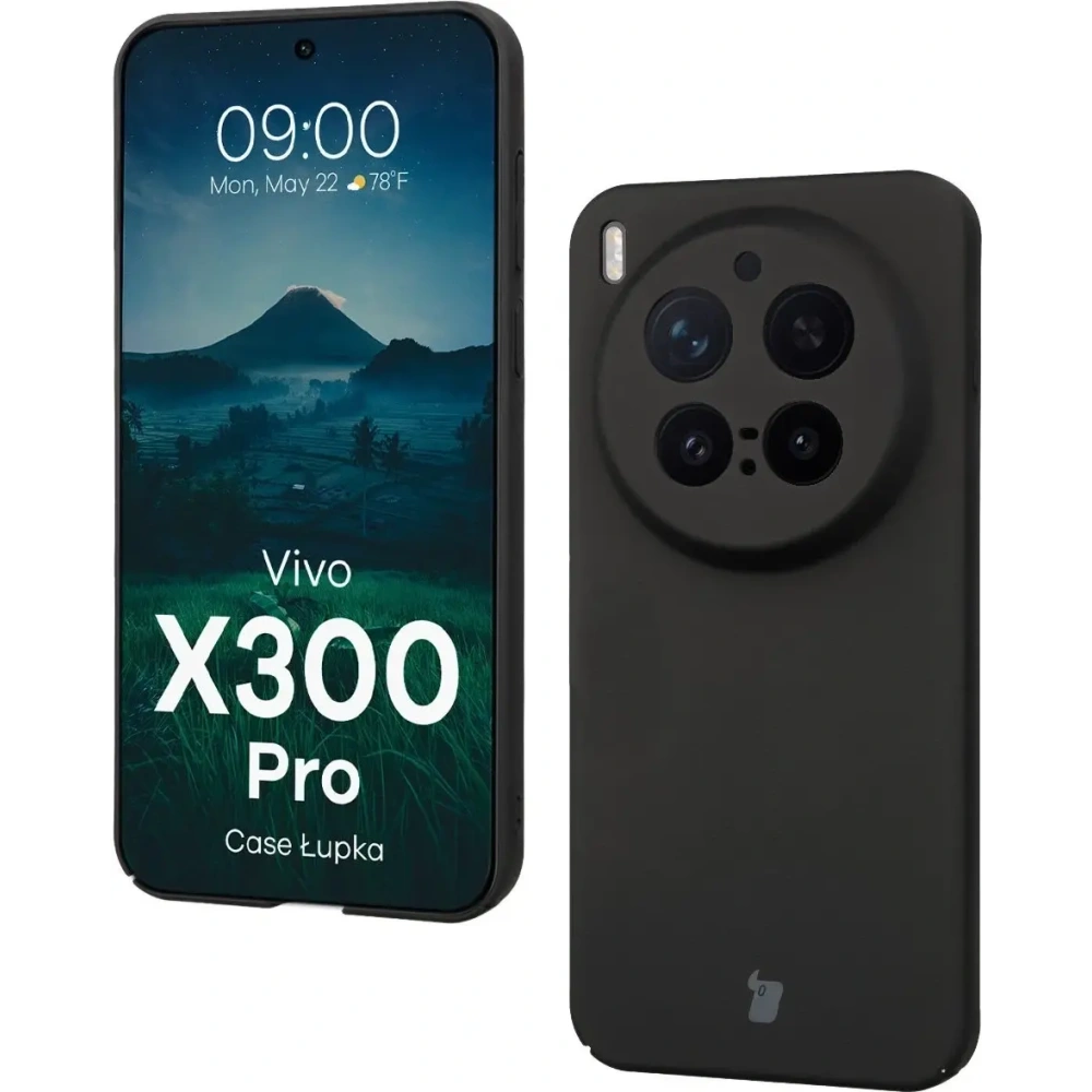 Etui Bizon Case Łupka do Vivo X300 Pro czarne