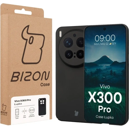 Etui Bizon Case Łupka do Vivo X300 Pro czarne