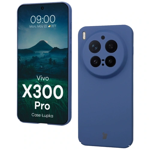 Etui Bizon Case Łupka do Vivo X300 Pro niebieskie
