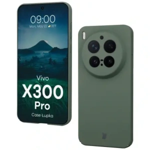Etui Bizon Case Łupka do Vivo X300 Pro zielone