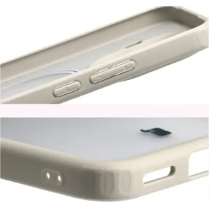 Etui z pierścieniem magnetycznym Bizon Case MatteO do Xiaomi 15T Pro przydymione-beżowe