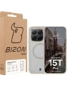 Etui z pierścieniem magnetycznym Bizon Case MatteO do Xiaomi 15T Pro przydymione-beżowe