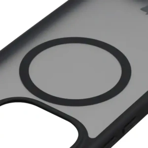 Etui z pierścieniem magnetycznym Bizon Case MatteO do Xiaomi 15T Pro przydymione-czarne