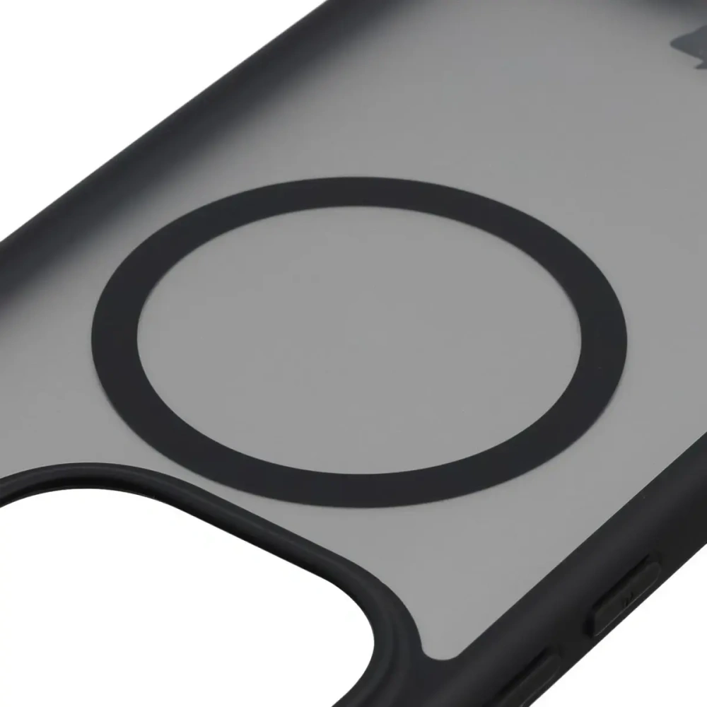 Etui z pierścieniem magnetycznym Bizon Case MatteO do Xiaomi 15T Pro przydymione-czarne