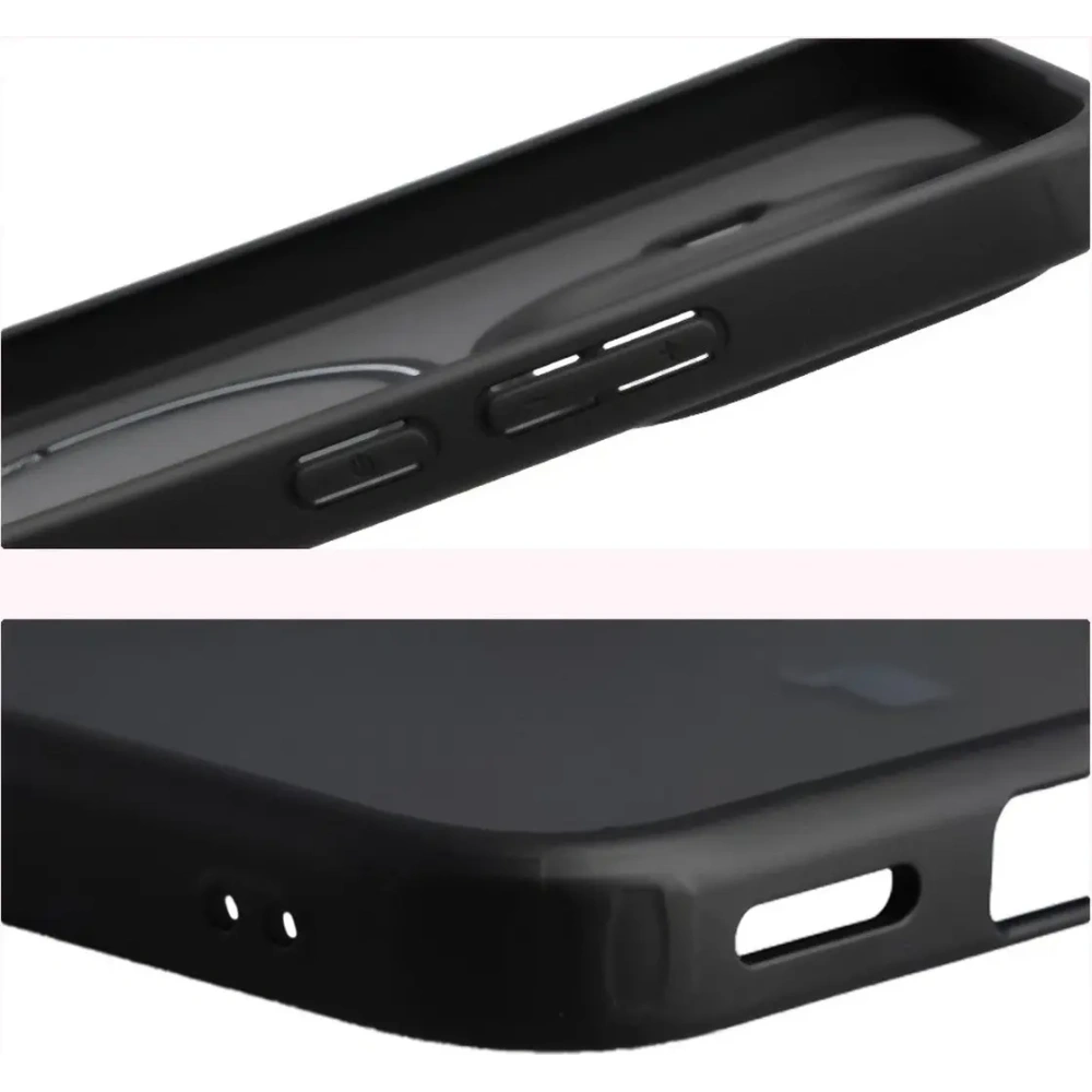 Etui z pierścieniem magnetycznym Bizon Case MatteO do Xiaomi 15T Pro przydymione-czarne