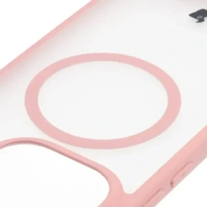 Etui z pierścieniem magnetycznym Bizon Case MatteO do Xiaomi 15T Pro przydymione-jasnoróżowe