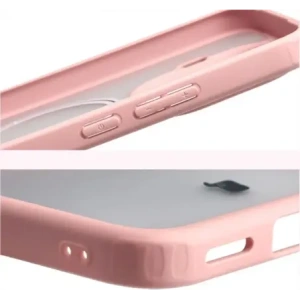 Etui z pierścieniem magnetycznym Bizon Case MatteO do Xiaomi 15T Pro przydymione-jasnoróżowe