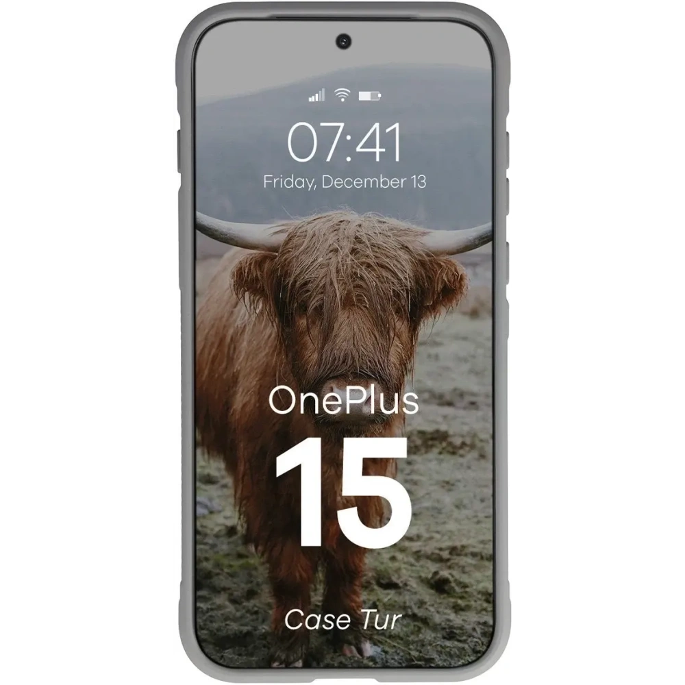 Pancerne etui Bizon Case Tur do OnePlus 15 jasnoszare