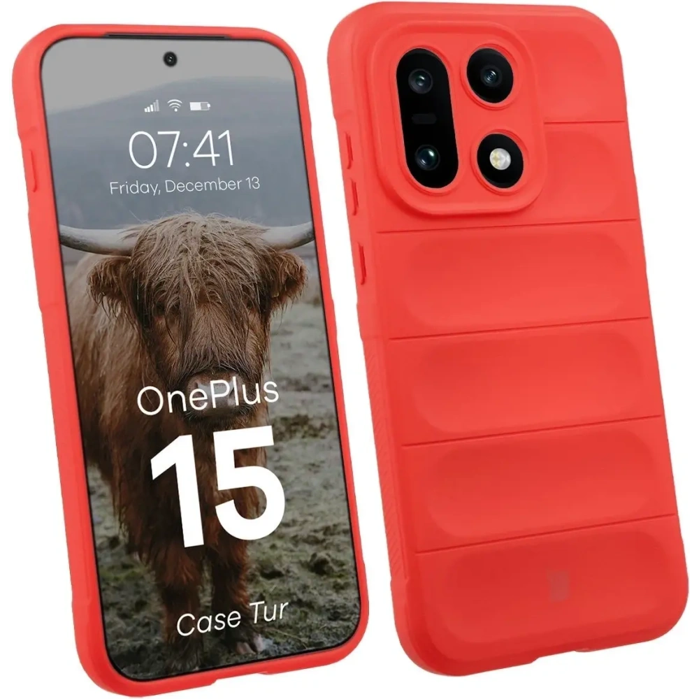 Pancerne etui Bizon Case Tur do OnePlus 15 czerwone