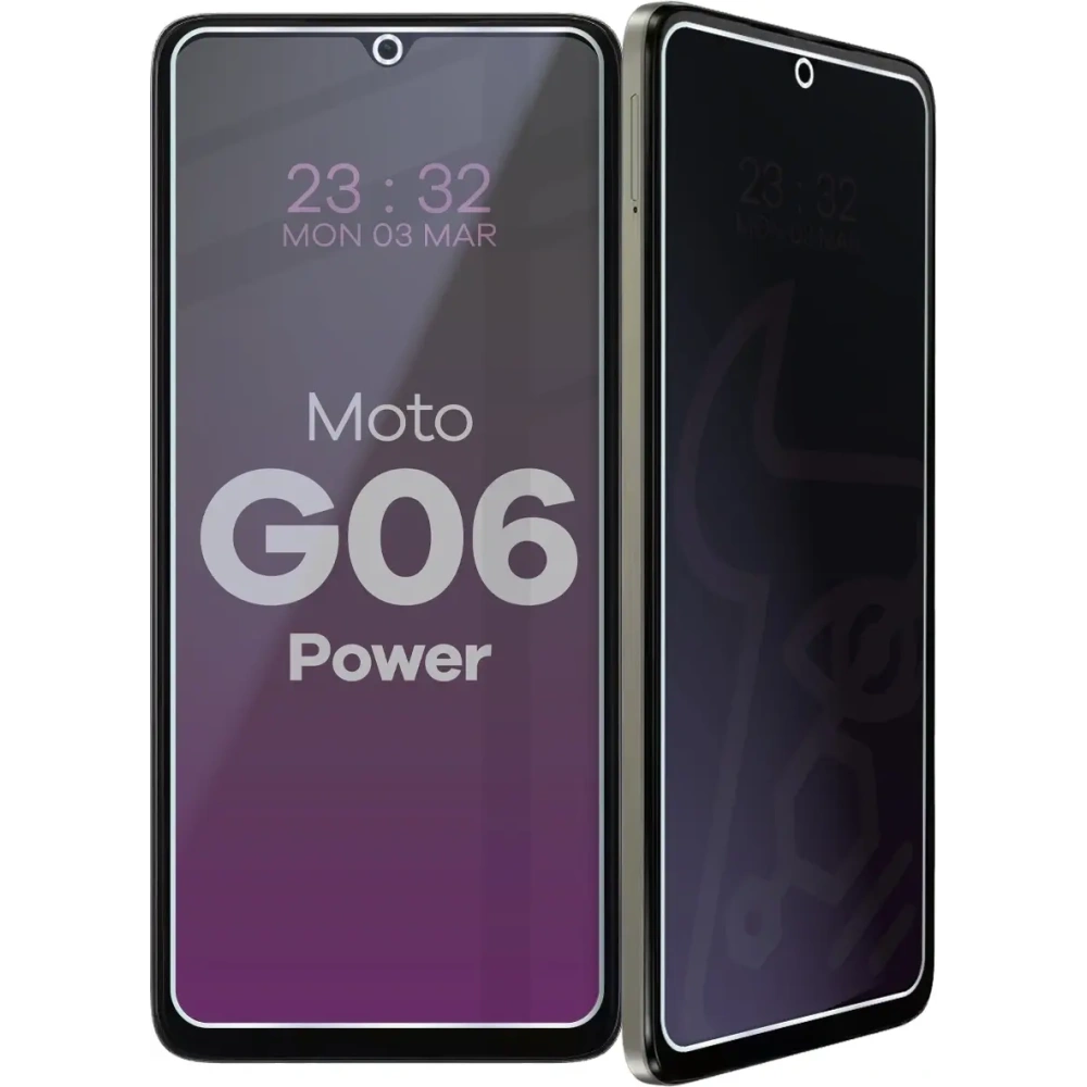 Prywatyzujące szkło hybrydowe Bizon Glass Mule Shadow do Motorola Moto G06 4G / G06 Power 4G matowe
