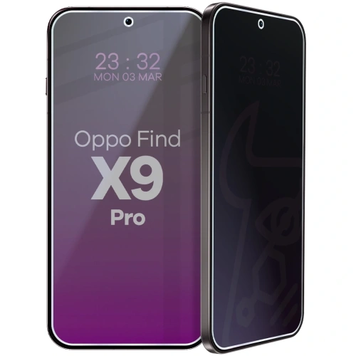 Prywatyzujące szkło hybrydowe Bizon Glass Mule Shadow do Oppo Find X9 Pro matowe