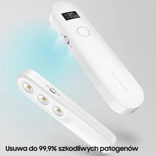 LYFRO Beam lampa dezynfekująca mini UV-C ręczna sterylizator biały/white