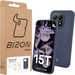 Silikonowe etui Bizon Soft Case do Xiaomi 15T ciemnoniebieskie