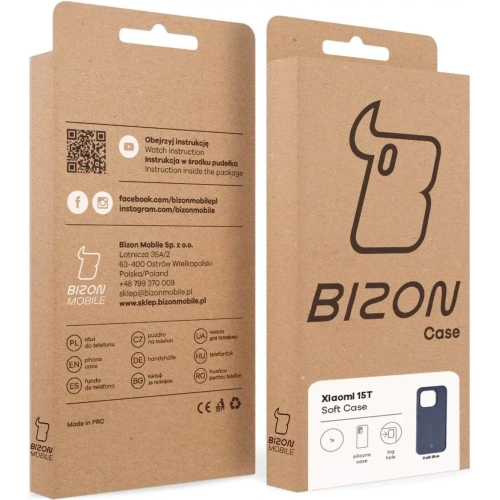 Silikonowe etui Bizon Soft Case do Xiaomi 15T ciemnoniebieskie