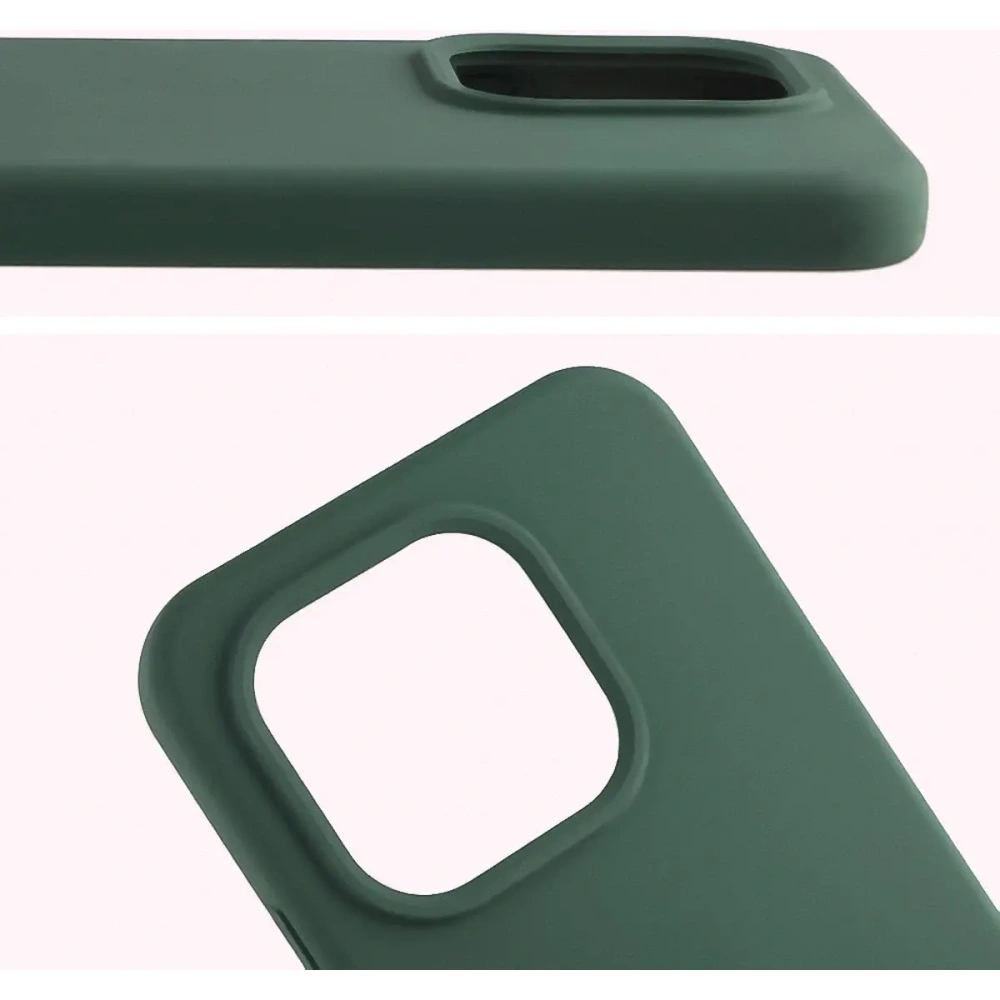 Silikonowe etui Bizon Soft Case do Xiaomi 15T ciemnozielone