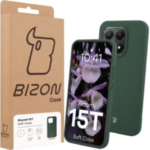 Silikonowe etui Bizon Soft Case do Xiaomi 15T ciemnozielone