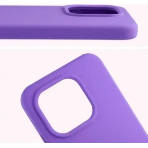 Silikonowe etui Bizon Soft Case do Xiaomi 15T fioletowe