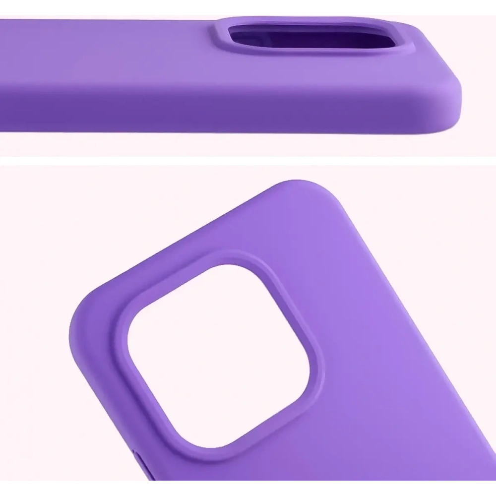 Silikonowe etui Bizon Soft Case do Xiaomi 15T fioletowe