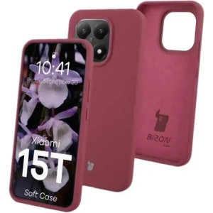 Silikonowe etui Bizon Soft Case do Xiaomi 15T ciemnofioletowe