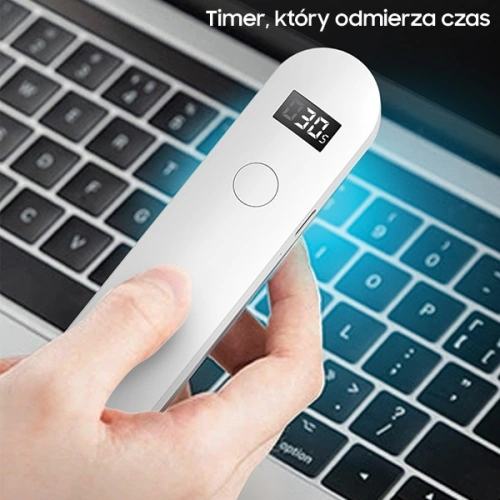 LYFRO Beam lampa dezynfekująca mini UV-C ręczna sterylizator biały/white