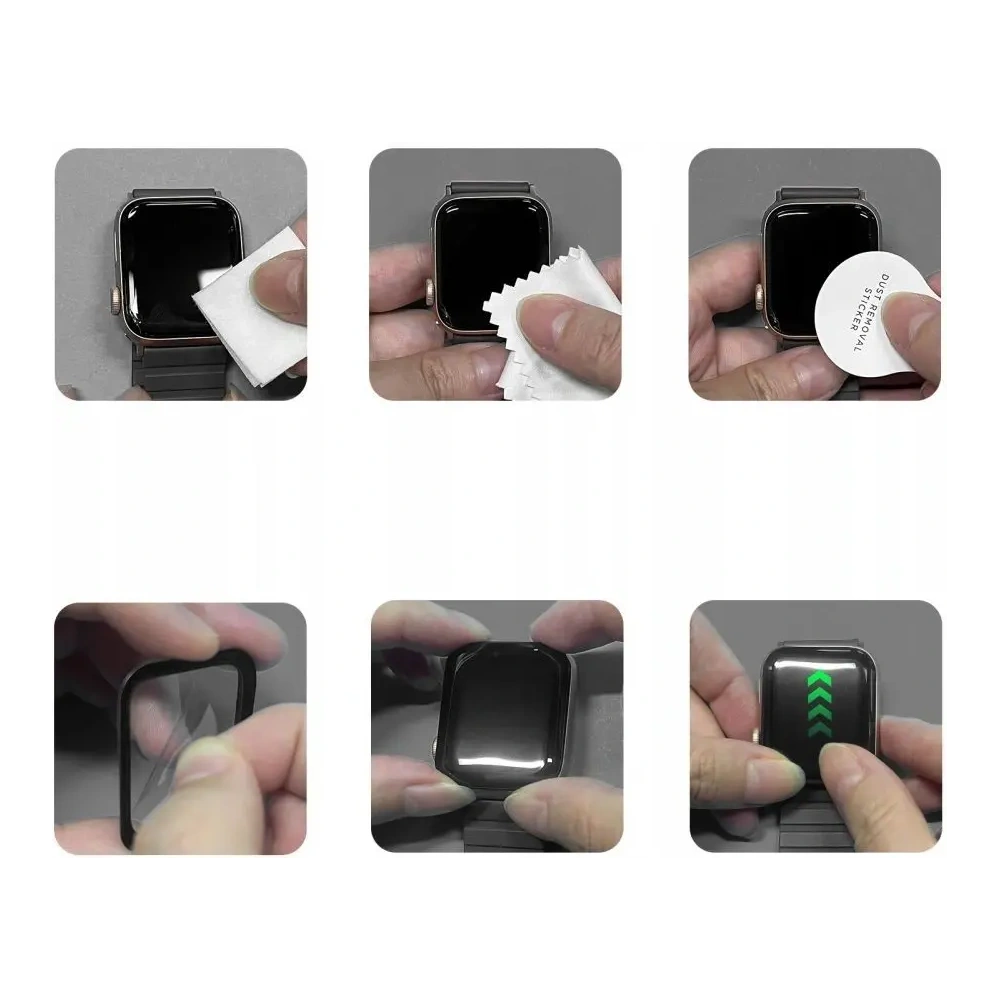 Szkło hybrydowe Tech-Protect Glass Flex+ do Apple Watch 4/5/6/SE 1 / 2 / 3 40mm Black [2 PACK]