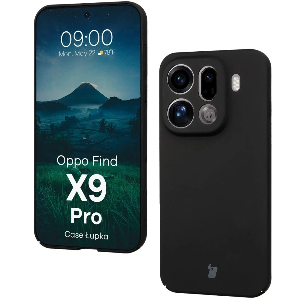 Etui Bizon Case Łupka do Oppo Find X9 Pro czarne