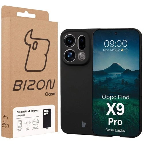 Etui Bizon Case Łupka do Oppo Find X9 Pro czarne