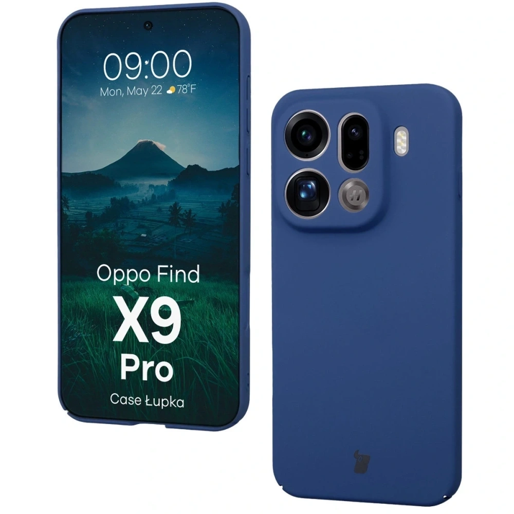 Etui Bizon Case Łupka do Oppo Find X9 Pro niebieskie