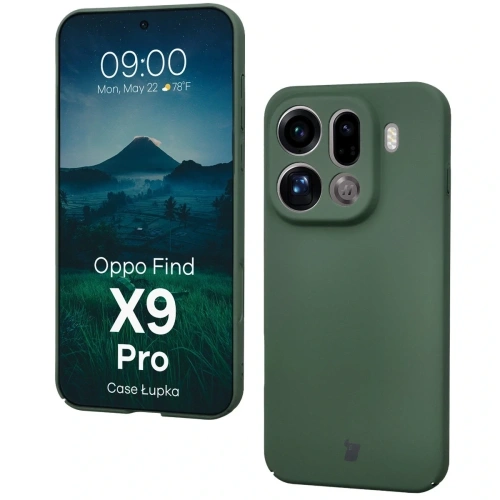 Etui Bizon Case Łupka do Oppo Find X9 Pro zielone
