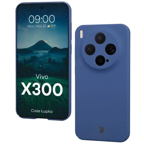 Etui Bizon Case Łupka do Vivo X300 niebieskie