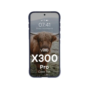 Pancerne etui Bizon Case Tur do Vivo X300 Pro granatowe