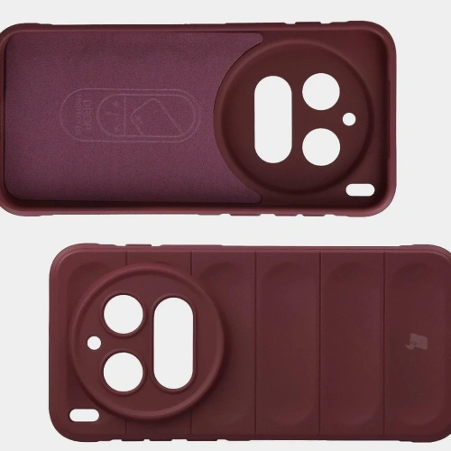 Pancerne etui Bizon Case Tur do Vivo X300 Pro burgundowe