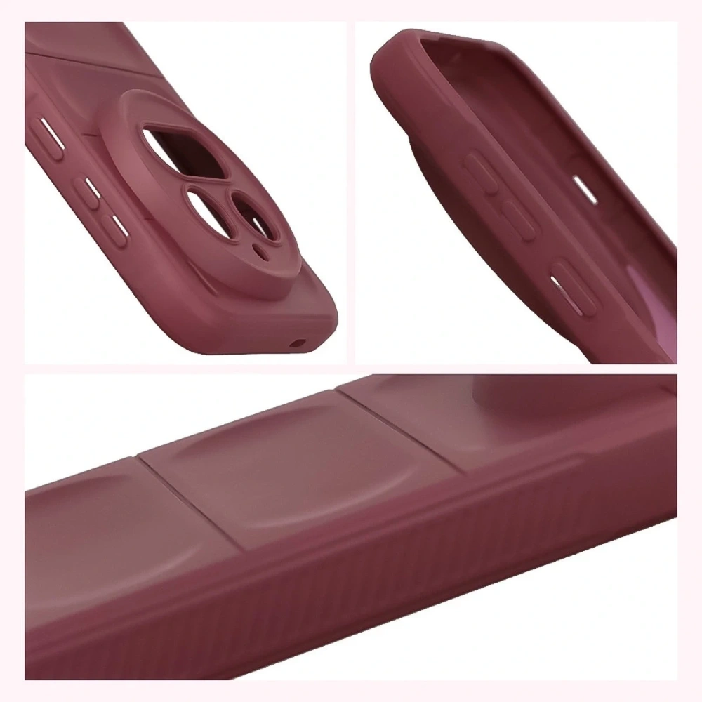 Pancerne etui Bizon Case Tur do Vivo X300 Pro burgundowe