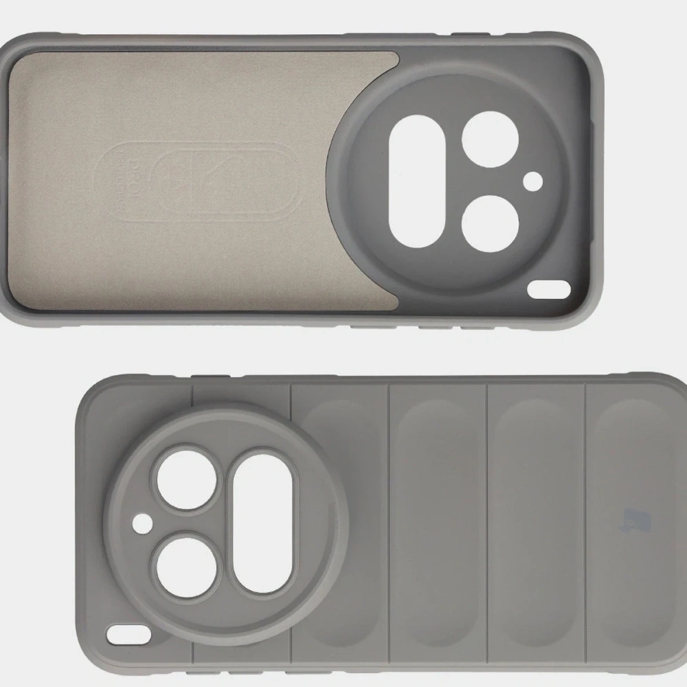 Pancerne etui Bizon Case Tur do Vivo X300 Pro jasnoszare