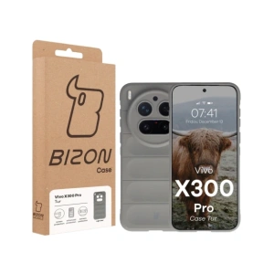Pancerne etui Bizon Case Tur do Vivo X300 Pro jasnoszare