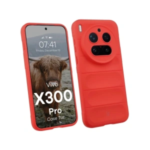 Pancerne etui Bizon Case Tur do Vivo X300 Pro czerwone
