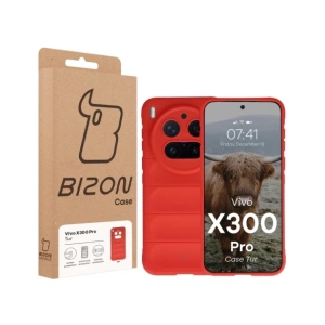 Pancerne etui Bizon Case Tur do Vivo X300 Pro czerwone