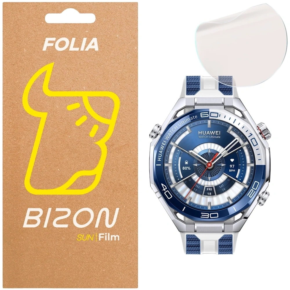 Folia matowa Bizon Glass Watch Film Sun do Huawei Watch Ultimate 2