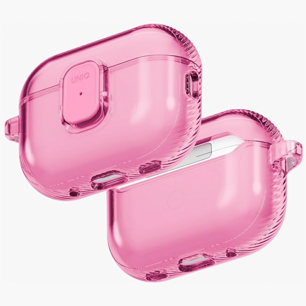 Etui UNIQ Glase Pro do Apple AirPods Pro 3 Lock Case różowy