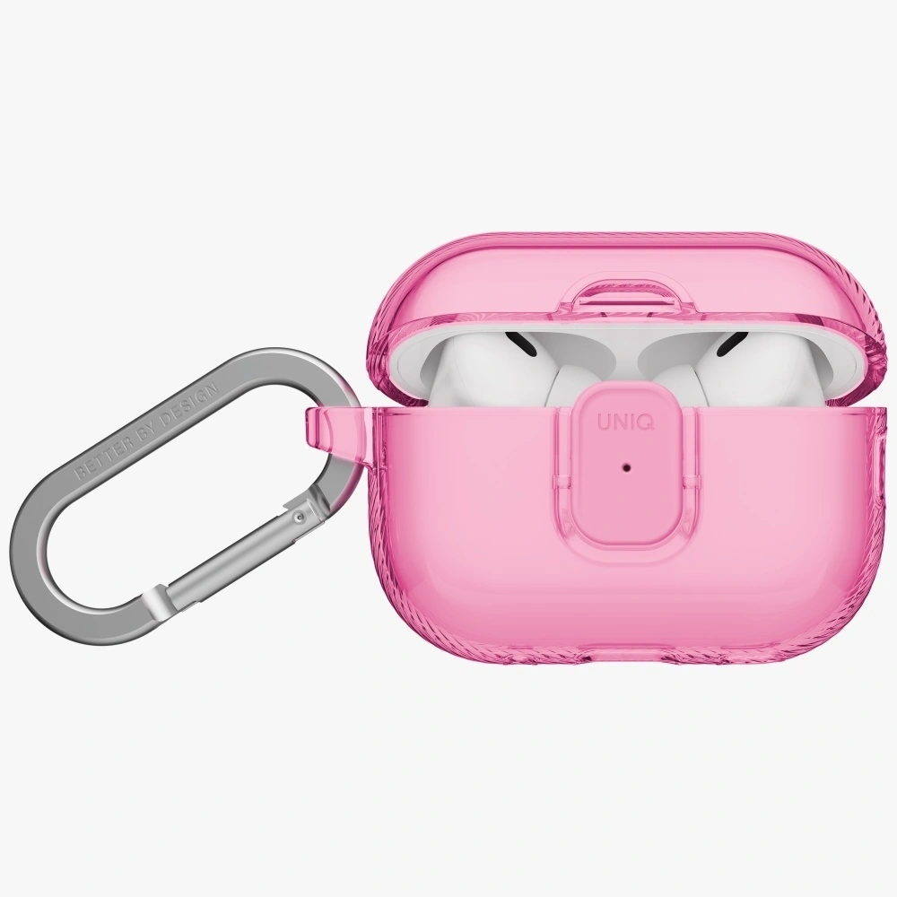 Etui UNIQ Glase Pro do Apple AirPods Pro 3 Lock Case różowy