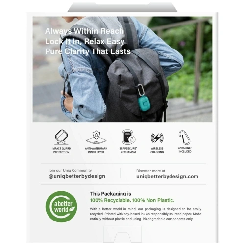 Etui UNIQ Glase Pro do Apple AirPods Pro 3 Lock Case smoke