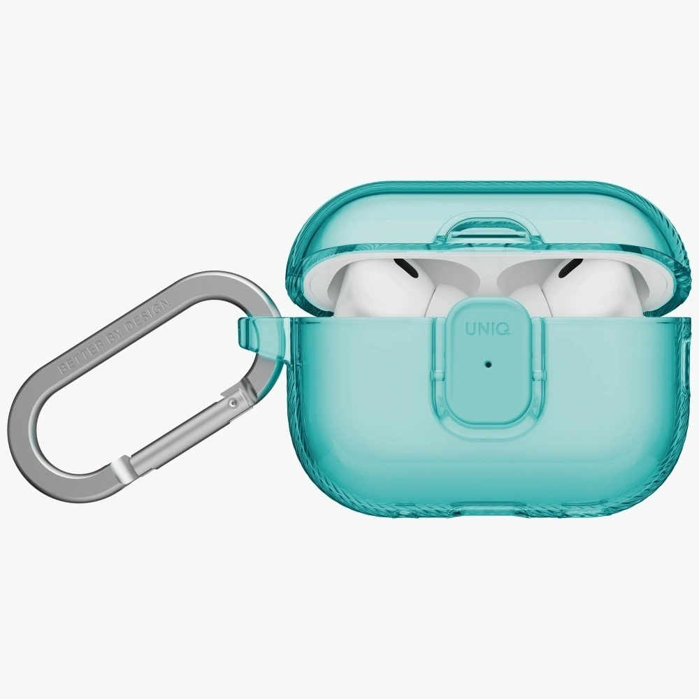 Etui UNIQ Glase Pro do Apple AirPods Pro 3 Lock Case turkusowy